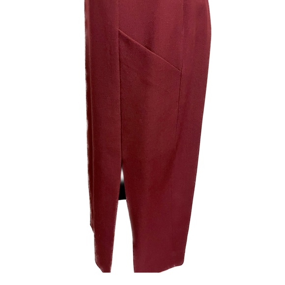 Michael Kors burgundy wool asymmetrical dress, size 4 (fits like size 6) - Picture 5 of 8